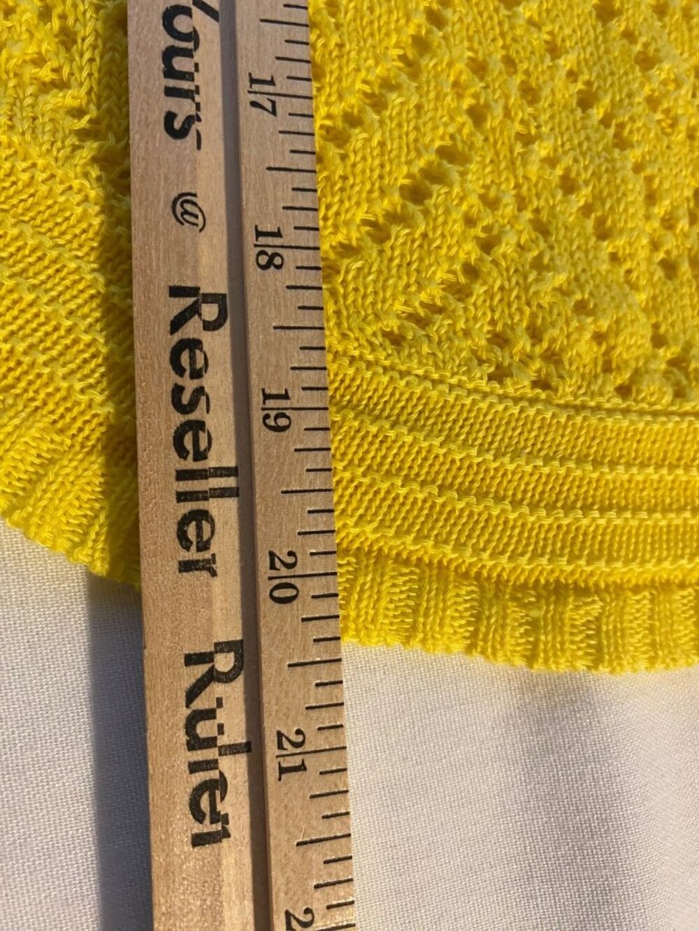 Finque Women 3X Yellow Cardigan Sweater Cropped Open Front Crochet Boho Cottage - Picture 4 of 8